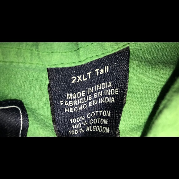 Men’s Green Ombré Button Up Shirt Big & Tall - Picture 4 of 4